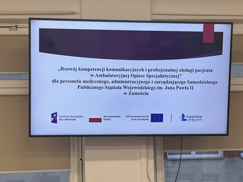 Ilustracja do artykułu: Szkolenie Poprawa dostępu do Ambulatoryjnej Opieki Specjalistycznej w Samodzielnym Publicznym Szpitalu Wojewódzkim im. Papieża Jana Pawła II w Zamościu